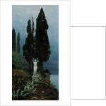 A statue in a lake landscape, 1911 by Paul von Spaun