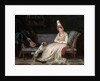 Portrait of Elizabeth, Lady Webster, later Lady Holland, in a white dress with her spaniel Pierrot, c.1795 by Louis Gauffier