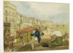 An Inexperienced Palanquin Rider, Tom Shaw Hiring a Palanquin on the Esplanade, Calcutta by Charles D'Oyly