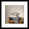 Ida Hammershoi sitting on a sofa by Vilhelm Hammershoi
