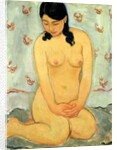 Seated nude by Mitsutani Kunishiro