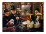 An Omnibus Ride to Piccadilly Circus, Mr Gladstone Travelling with Ordinary Passengers, 1885 by Alfred Morgan