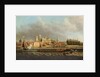 View of Westminster from Lambeth with a royal barge in the foreground by Samuel Scott
