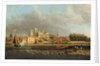 View of Westminster from Lambeth with a royal barge in the foreground by Samuel Scott