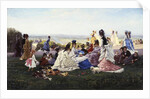 Sunday in Bellevue, 1874 by Gabriel-Amable de Lafoulhouze