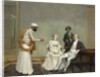 Portrait of Judge Suetonius Grant Heatly and Temperance Heatly with their Indian servants, in an interior in Calcutta, c.1786 by Arthur William Devis