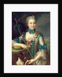 Portrait of a lady, said to be Madame Louise Suzanne Edmee Martel as a shepherdess by French School