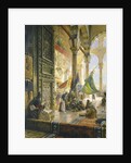 Forecourt of the Ummayad mosque, Damascus, 1890 by Gustave Bauernfeind