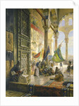 Forecourt of the Ummayad mosque, Damascus, 1890 by Gustave Bauernfeind