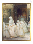 Procession of Young Girls on Confirmation Day, L'hopital de Beaune, 1906 by Henri Jules Jean Geoffroy