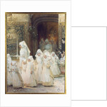 Procession of Young Girls on Confirmation Day, L'hopital de Beaune, 1906 by Henri Jules Jean Geoffroy