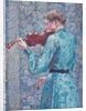 Marie-Anne Weber playing the violin, 1903 by Theo van Rysselberghe