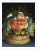 Reversible anthropomorphic portrait of a man composed of fruit by Giuseppe Arcimboldo