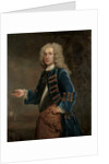Portrait of Henry Boyle, Captain of Horses, in a landscape, with a battle beyond, 1730 by Anthony Lee