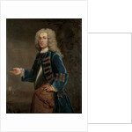 Portrait of Henry Boyle, Captain of Horses, in a landscape, with a battle beyond, 1730 by Anthony Lee