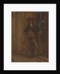 A soldier with a flag by Thomas Willeboirts Bosschaert