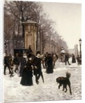 Promenade on a Winter Day, Brussels, 1887 by Frans Gaillard