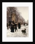 Promenade on a Winter Day, Brussels, 1887 by Frans Gaillard