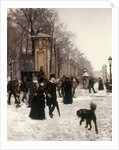 Promenade on a Winter Day, Brussels, 1887 by Frans Gaillard