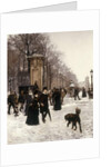 Promenade on a Winter Day, Brussels, 1887 by Frans Gaillard
