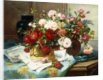 Still Life with Flowers and Sheet Music, c.1877 by Jules Etienne Carot