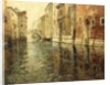 A Venetian Canal Scene by Fritz Thaulow
