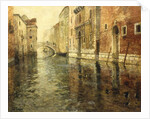 A Venetian Canal Scene by Fritz Thaulow