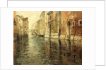 A Venetian Canal Scene by Fritz Thaulow