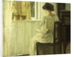 A Woman Reading in a Sunlit Interior by Carl Holsoe