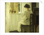 A Woman Reading in a Sunlit Interior by Carl Holsoe