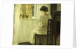 A Woman Reading in a Sunlit Interior by Carl Holsoe