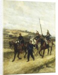 A Cavalry Office and Dragoons by Jean-Baptiste Edouard Detaille