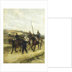 A Cavalry Office and Dragoons by Jean-Baptiste Edouard Detaille