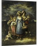 The Flower Gatherers, 1873 by Narcisse Virgile Diaz de la Pena