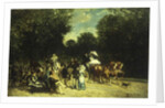 A Day in the Park, 1875 by Auguste de Molins
