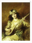 Odalisque with a Mandolin by Agapit Stevens