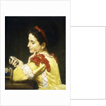 Lady Looking in Hand Mirror, 1868 by Leon Bazile Perrault