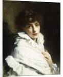 Portrait of a Young Girl in White by Gustave Jacquet
