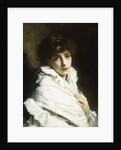 Portrait of a Young Girl in White by Gustave Jacquet