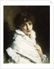 Portrait of a Young Girl in White by Gustave Jacquet
