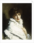 Portrait of a Young Girl in White by Gustave Jacquet