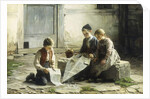 Repairing the Kite, 1895 by Gustav Igler