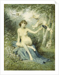 Nymph driving Love away with a Torch by Victor Florence Pollet