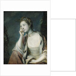 Portrait of Lady Mary Coke, half length, in an ermine-trimmed red cloak by Joshua Reynolds