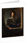 Portrait of the artist, half length, at a casement, 1712 by Hyacinthe Rigaud