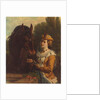Jacoba van Beieren with her horse by Otto Eerelman