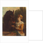 Jacoba van Beieren with her horse by Otto Eerelman