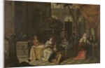 Elegant company on a terrace, 1669 by Hieronymus Janssens