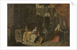 Elegant company on a terrace, 1669 by Hieronymus Janssens