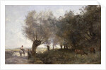 The Willows at La Pointe de L'Ile by Jean Baptiste Camille Corot